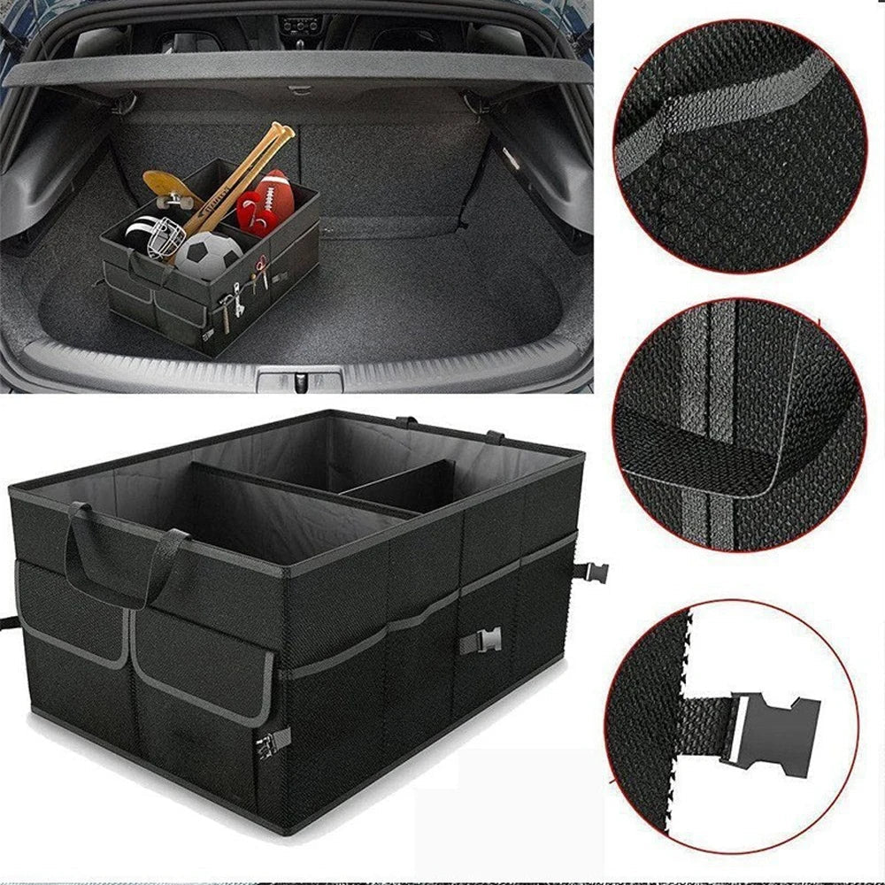 Qme Large Foldable Oxford Car Trunk Organizer Storage Box Car Trunk Organizer Qme