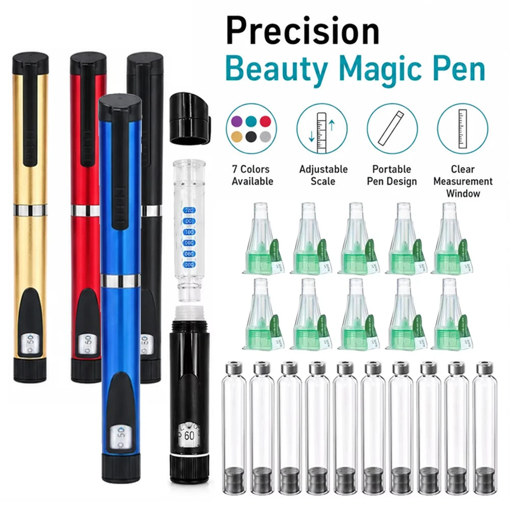 Reusable V3 Metal Injection Pen Set – Adjustable Dose, Home Use Injection Pen Device Qst
