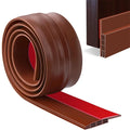 Door Draft Stopper Under Door Sweep | Weather Stripping Seal Door Weather Stripping Qme 6-hole Brown