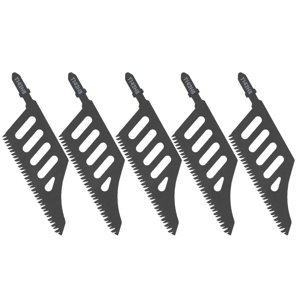 T142HB T-Shank Curved Jigsaw Blades – Flush Precision Wood Cutting Jigsaw Blades Qme 5pcs