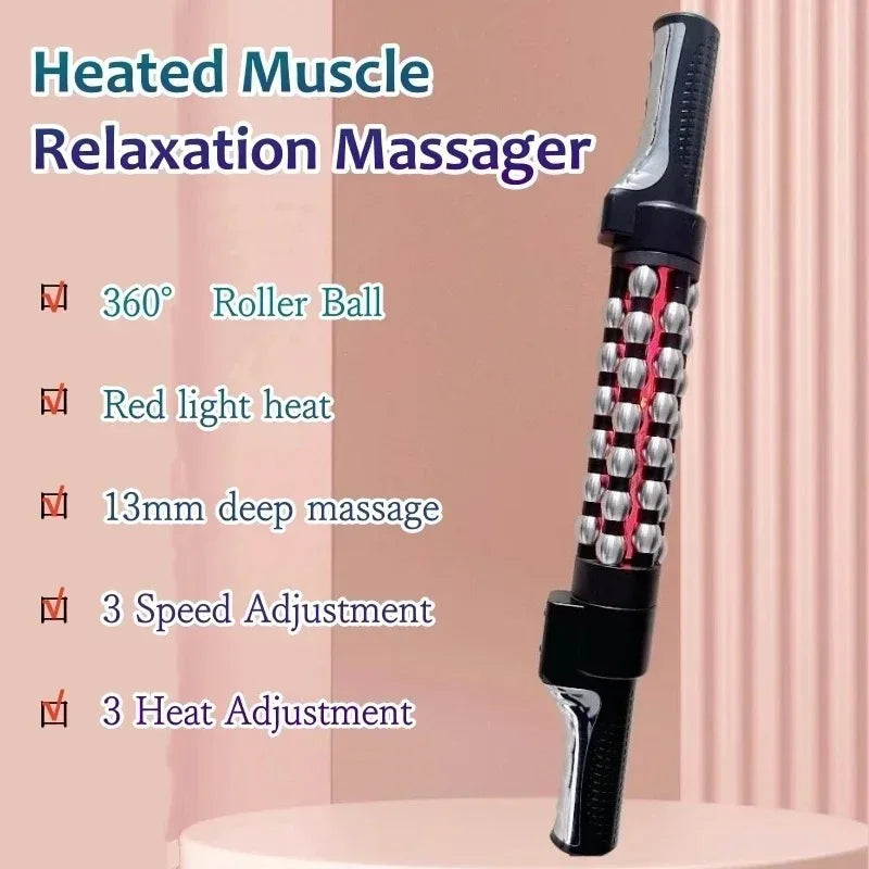 Vilnason Red Light Heated Massage Roller | 360° Rotating Body Massager Electric Massage Roller Qst