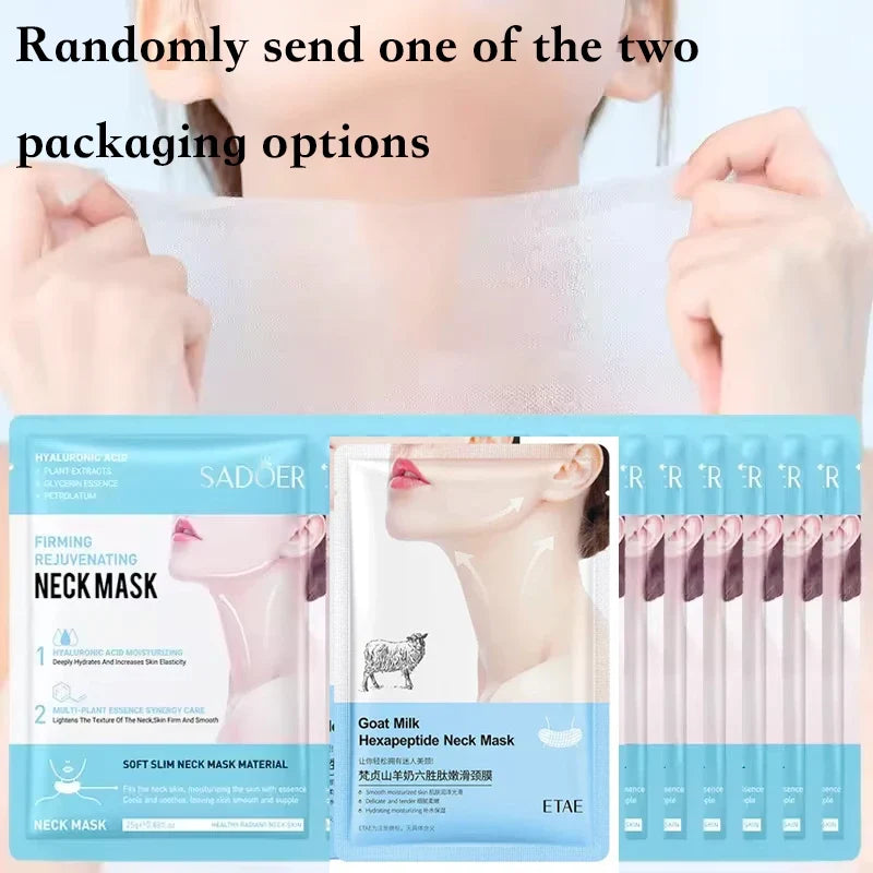 Goat Milk Hyaluronic Acid Neck Mask – Collagen Firming Neck Sheet Mask Qme Default Title
