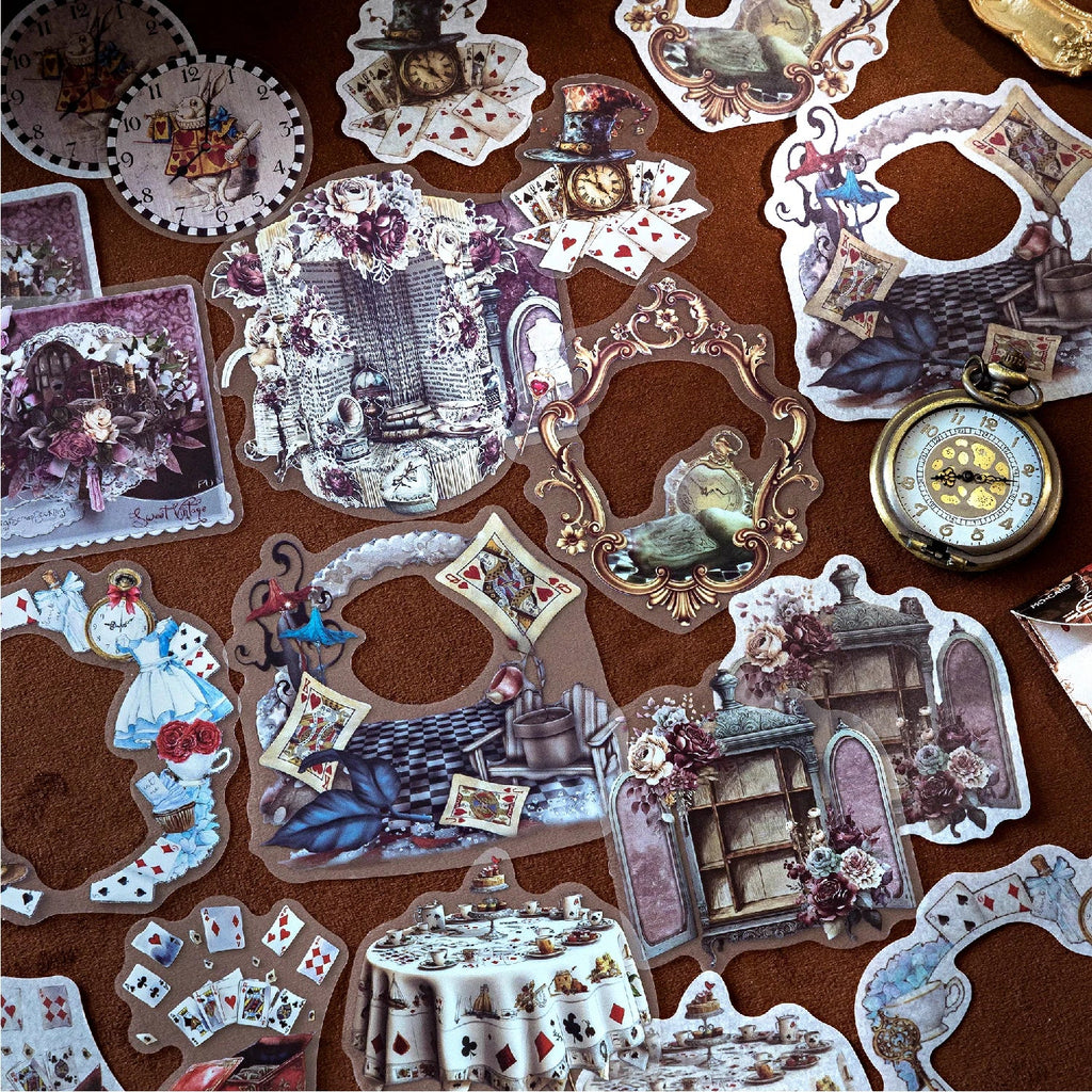 Vintage Gothic Stickers – DIY Scrapbooking & Collage Pack Decorative Sticker Pack Qme