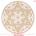 Chakra Flower Carved Natural Wood Coaster – 10cm Round Wood Coaster Qst B