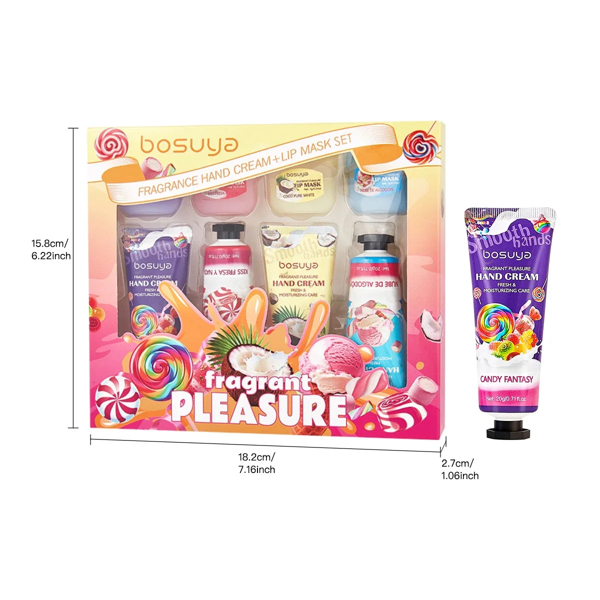 Fragrant Hand Cream & Lipstick Set – Deep Moisturizing Lip Care Hand & Lip Care Set Qme