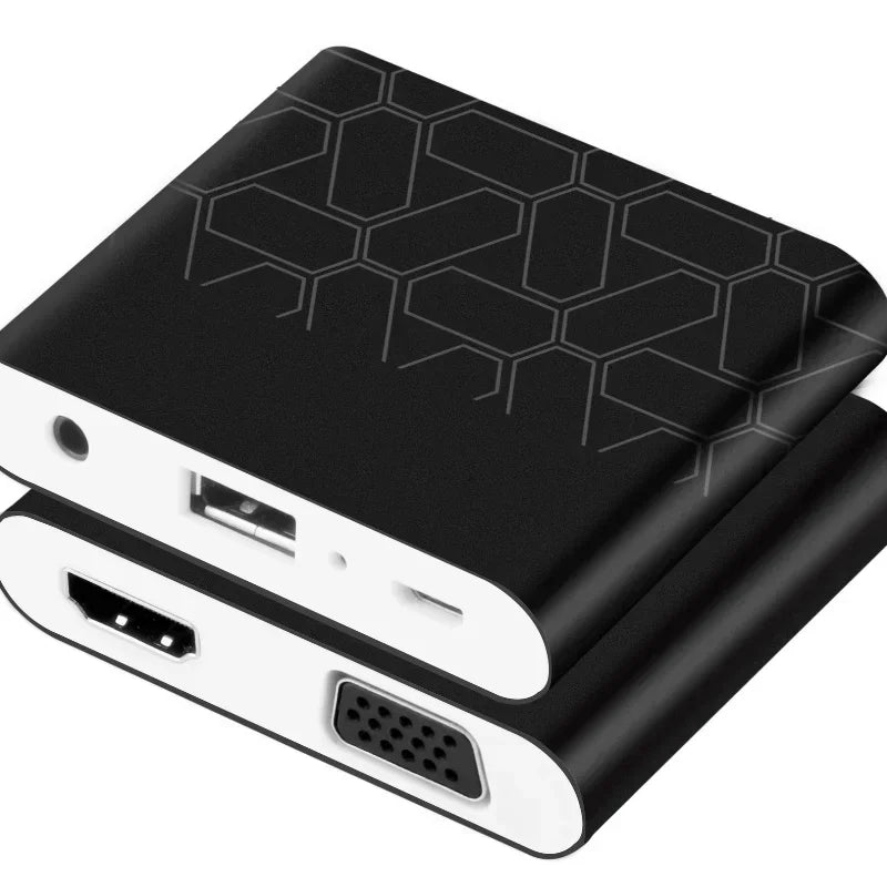 USB to VGA Converter Adapter HD 1080P Digital AV Multiport Video Converter Adapter Qme