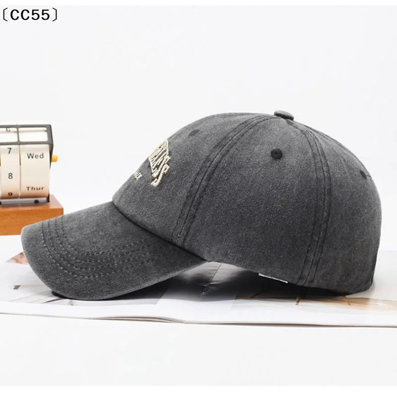 Retro Washed Denim Baseball Cap – Wide Brim Sun Hat Denim Baseball Cap Qst