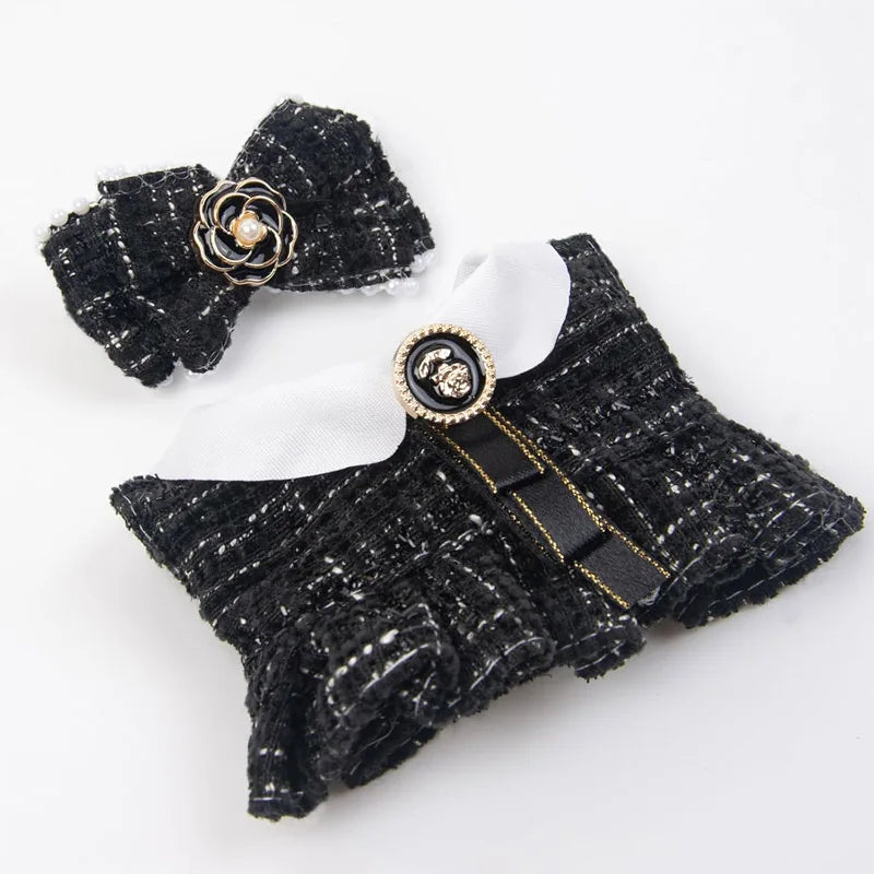 Labubu Doll Clothes & Accessories Set | Fits 15–17cm Plush Doll Clothing Set Qme black