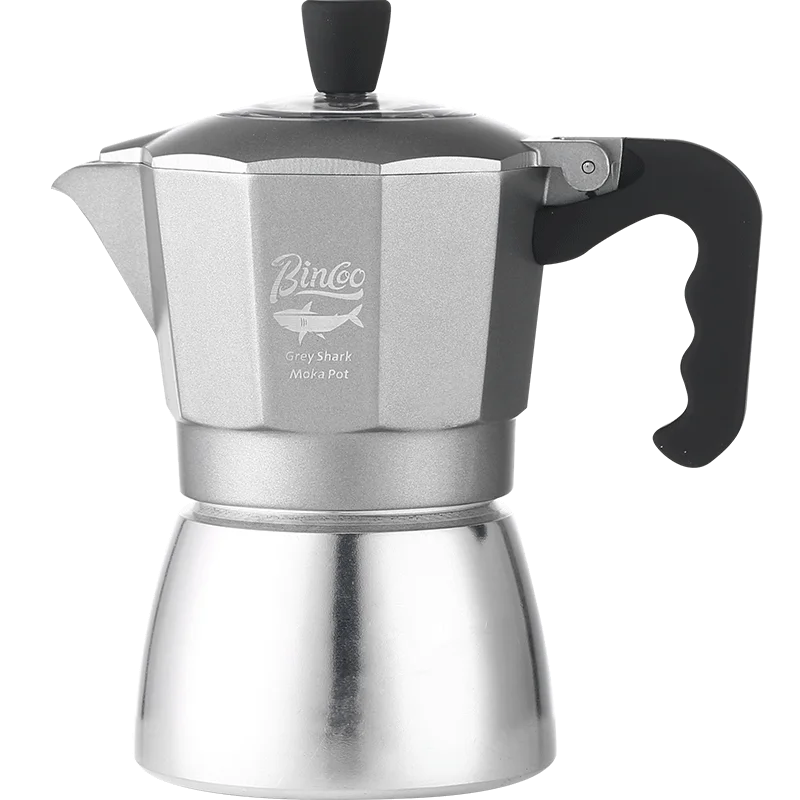 Bincoo 2-Cup Moka Pot – Stovetop Espresso Maker Gray Stovetop Espresso Maker Qst GRAY