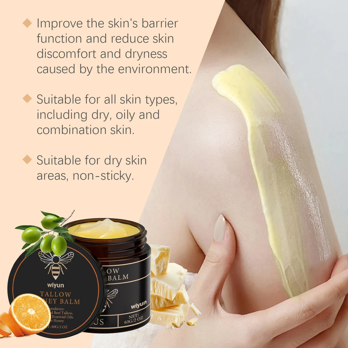 Beef Tallow Face Cream – Lasting Moisture & Nourishment Face Moisturizer Cream Qme