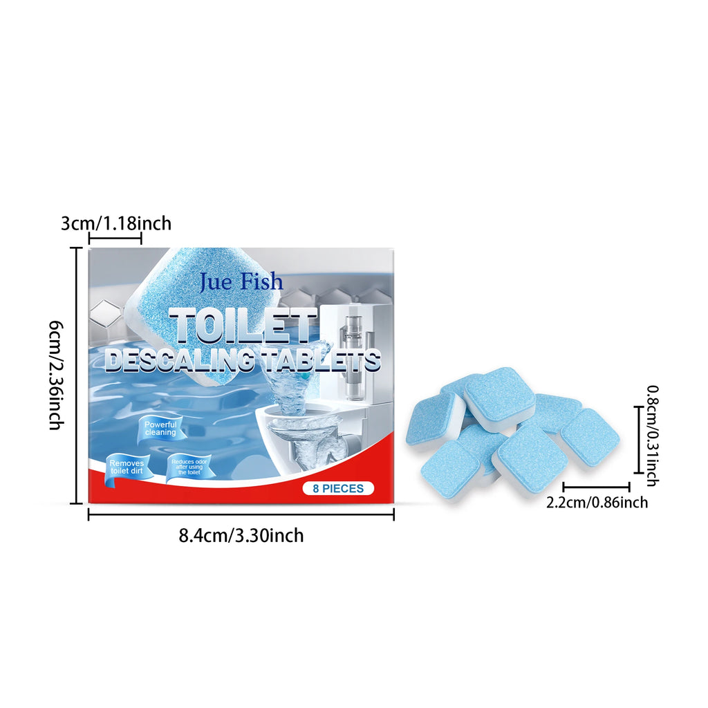 8-Pack Toilet Descaling Tablets – Remove Stains & Freshen Bowl Toilet Cleaning Tablets Qst