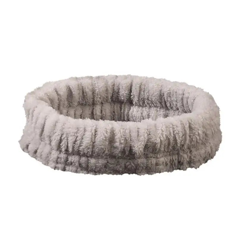 Women's Soft Coral Fleece Headband for Washing Face & Makeup Hair Headband Qst Gray