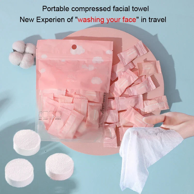 20 Mini Compressed Disposable Towel Capsules – Face & Travel Compressed Towel Capsules Qme