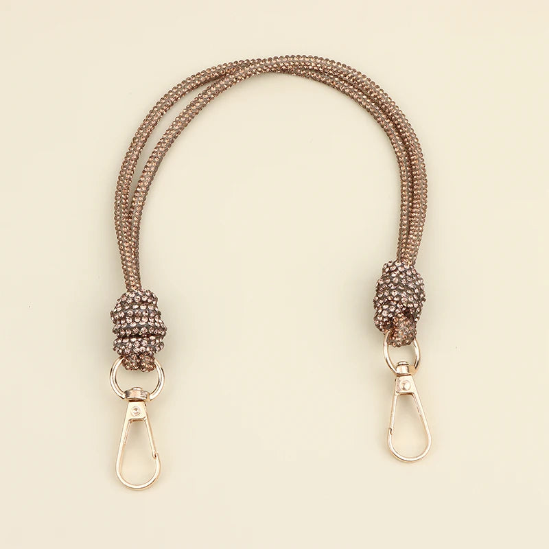 Rhinestone Handbag Chain Strap Loop Knot Closure 33–34cm Handbag Chain Strap Qst A3