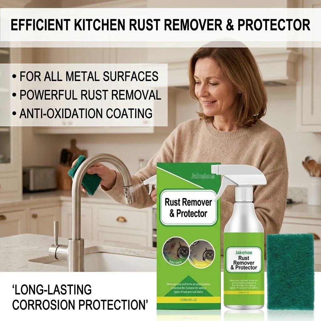Metal Rust Remover Spray – Fast-Acting Anti-Oxidation Cleaner Rust Remover Spray Qme