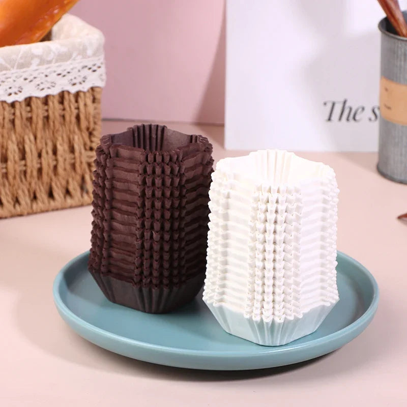Square Cupcake Liners 1000 Pcs – Oven & Microwave Safe Cupcake Baking Liners Qme