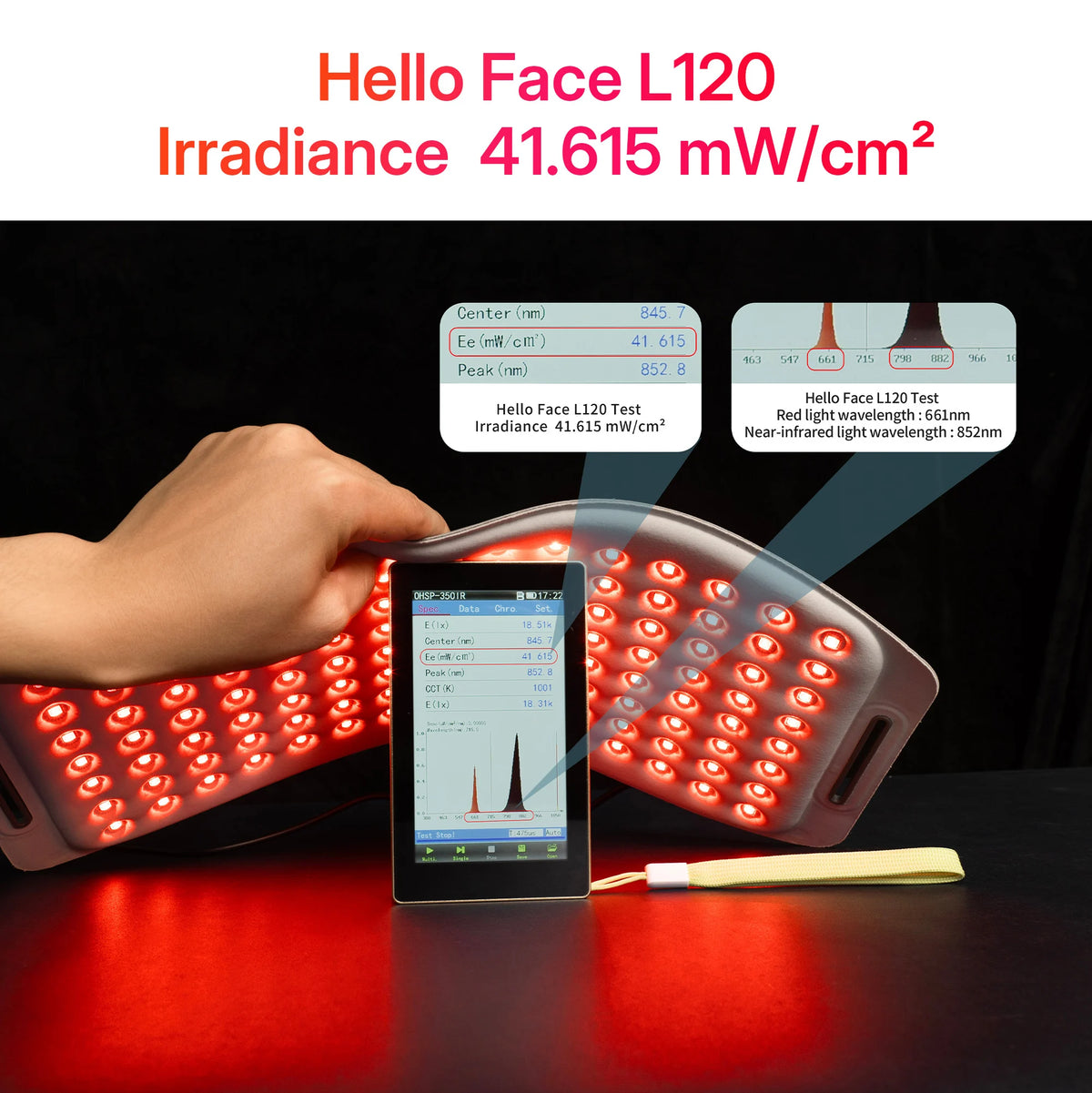 Hello Face L120 LED Red & Infrared Light Therapy Belt 660nm 850nm LED Light Therapy Belt Qst