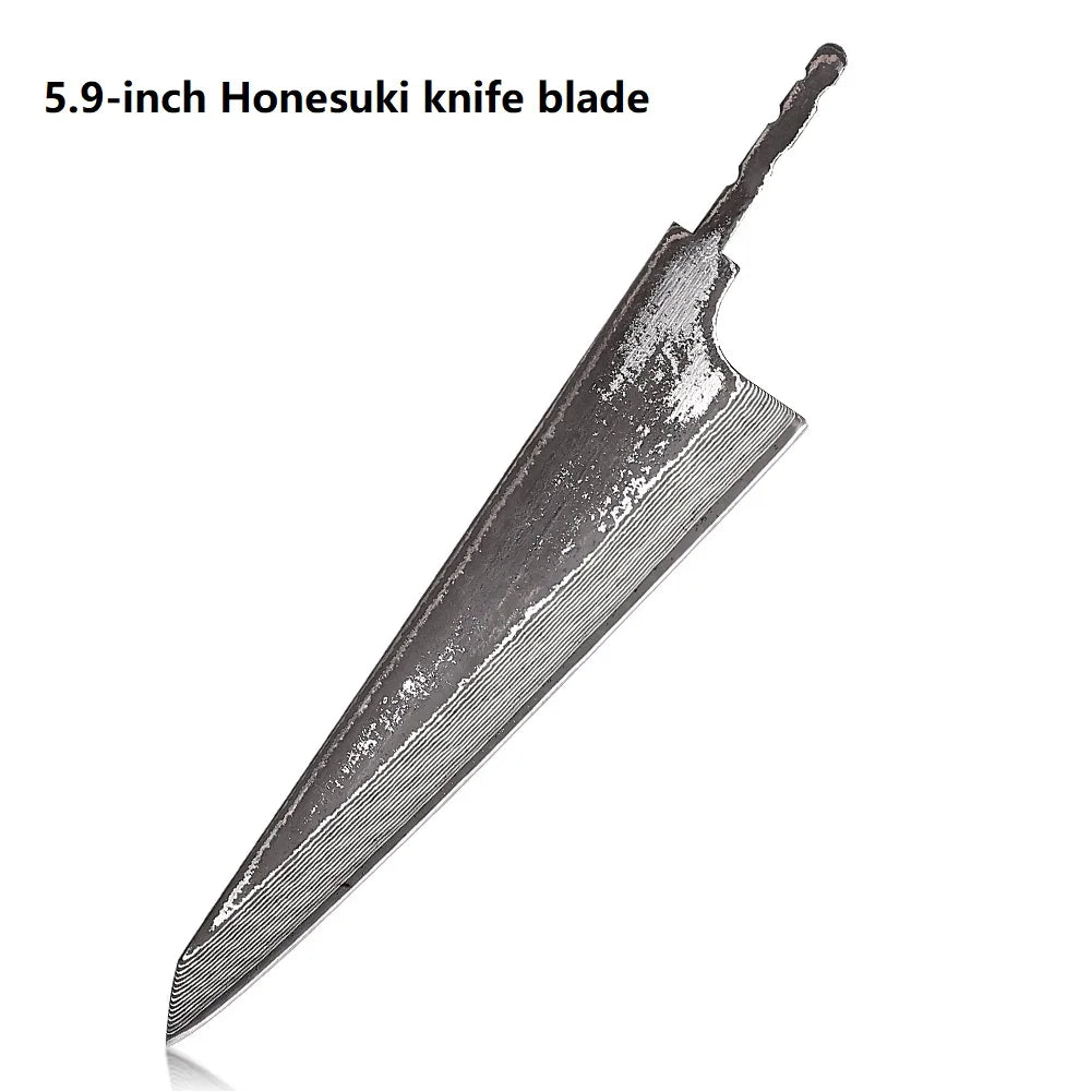 F.YOUNG VG10 Damascus Steel Knife Blank Blade – DIY Full Tang Knife Blank Blade Qst 5.9 inch Honesuki