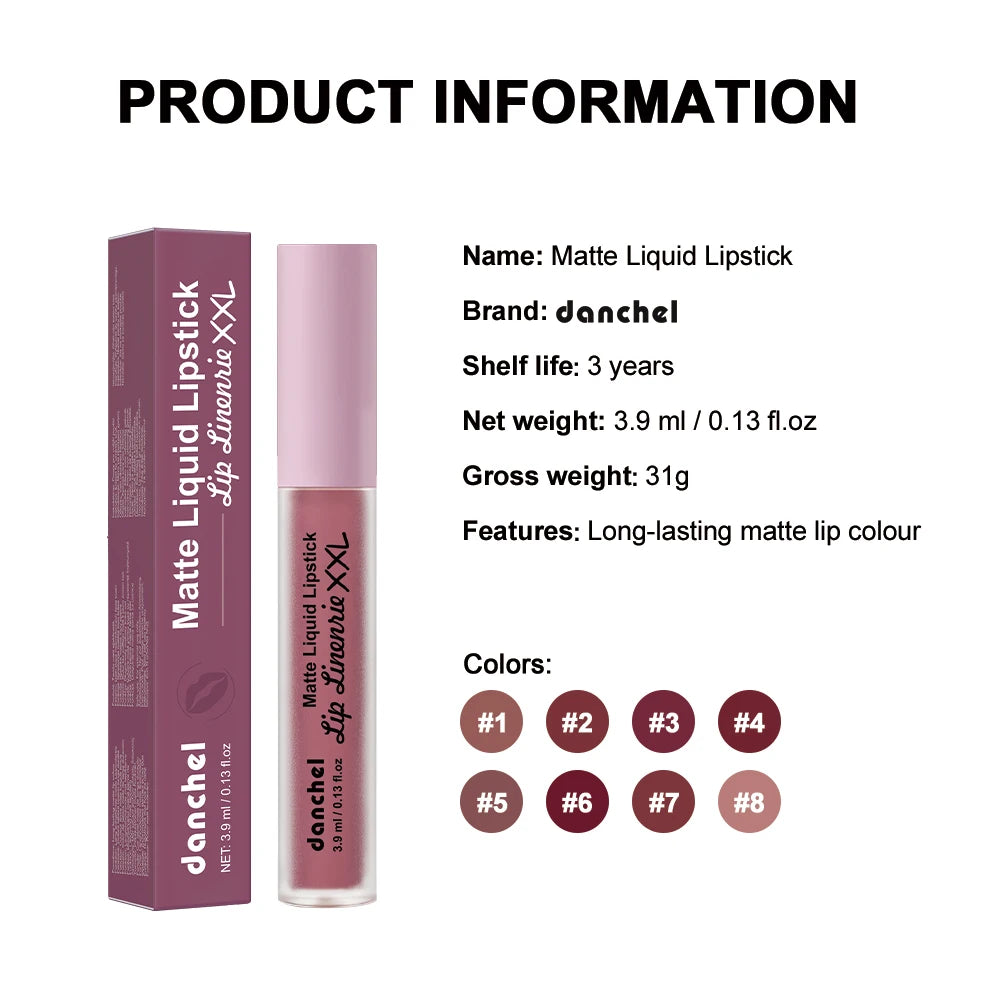 Matte Liquid Lip Gloss 16H Long Wear Transfer-Proof Arrow Tip Matte Liquid Lip Gloss Qst