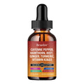 Cayenne Pepper Liquid Drops – D3 K2, Turmeric & Ginseng Herbal Liquid Supplement Qst 60ml - 1bottle