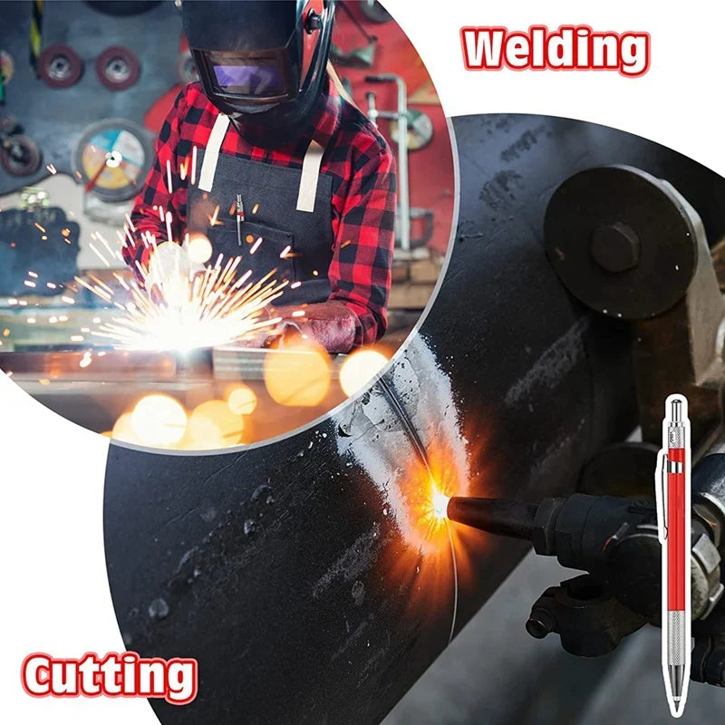 Silver Streak Welder's Mechanical Pencil & Metal Marker Refills Metal Marking Pencil Qme