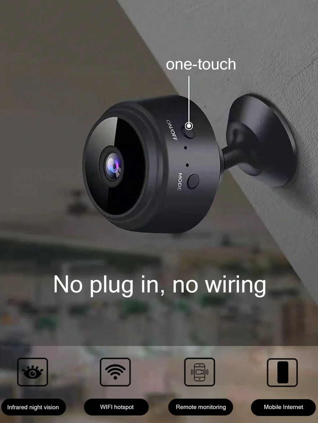 1080P HD Night Vision WiFi Home Security Camera WiFi Security Camera Qme