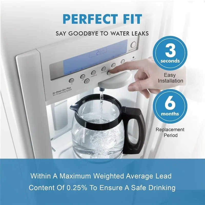 MiLESEEY B15C Refrigerator Water Filter Replacement Cartridge Refrigerator Water Filter Qst