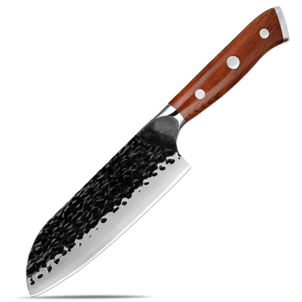 Xituo Chef Knife Set – Hand Forged High Carbon Steel Full Tang Chef Knife Set Qst Santoku Knife 1