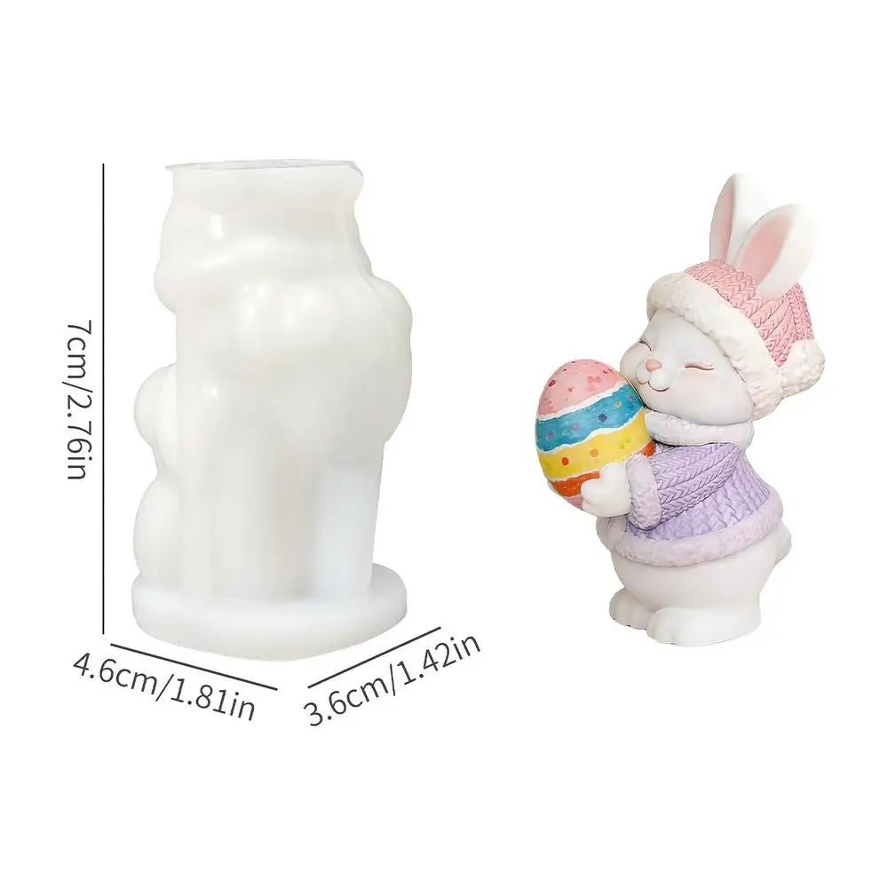 3D Bunny Silicone Mold – Reusable Resin & Aromatherapy Figurine Silicone Craft Mold Qme a China Mainland