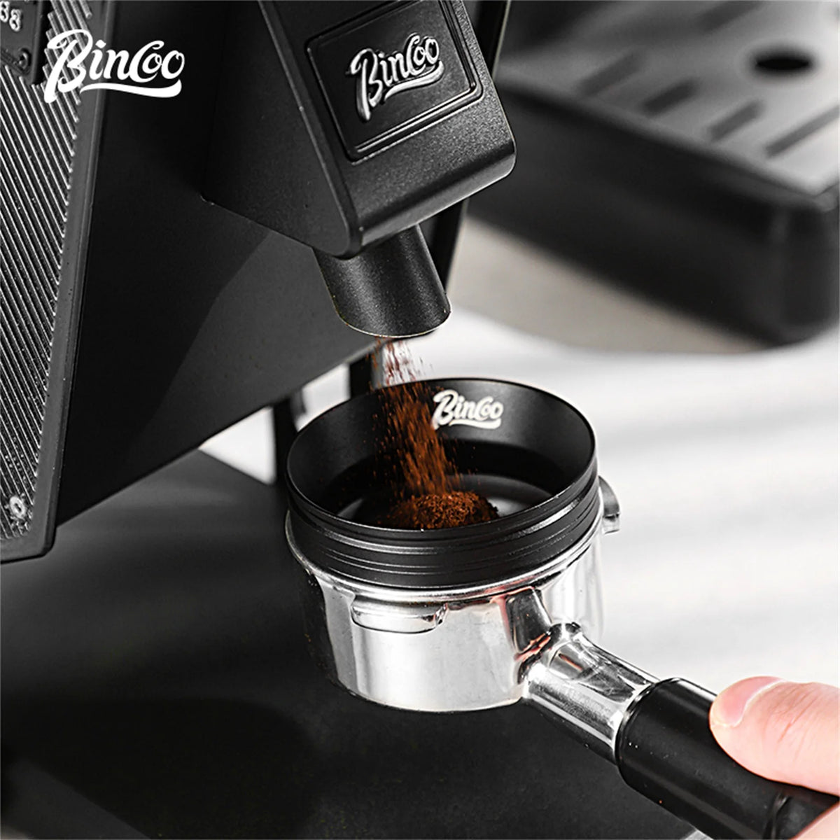 Bincoo Magnetic Dosing Ring Anti-Static Funnel 51/58mm Espresso Dosing Ring Qst