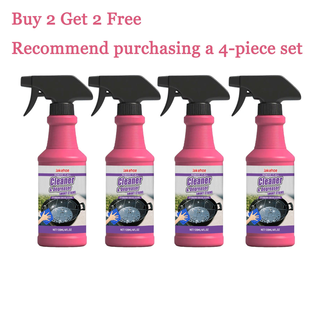 JAKEHOE 120ml BBQ Grill Cleaner – Heavy Duty Degreaser Spray Grill Cleaner Spray Qst 4 pcs