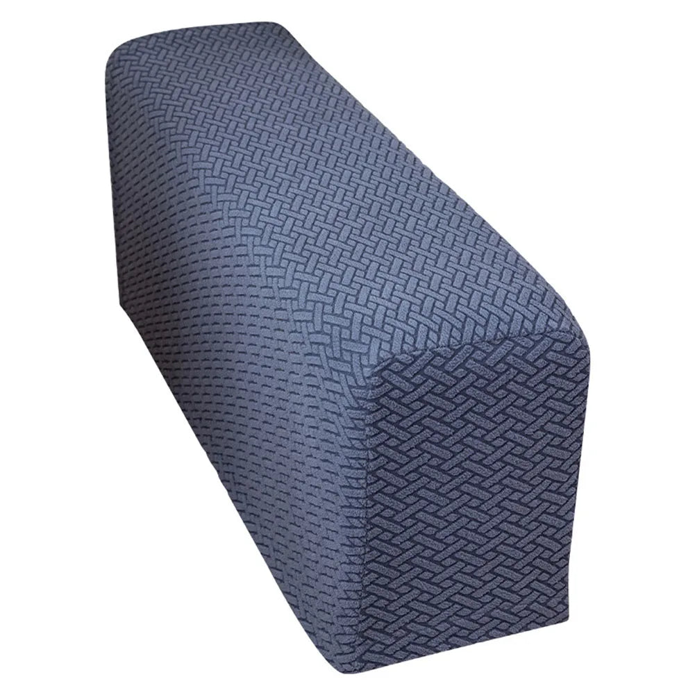 Checkered Couch Arm Covers – Washable Armrest Slipcovers Armrest Slipcover Qme Dark Gray