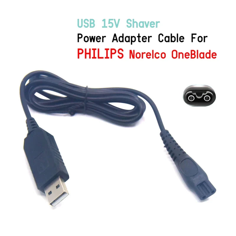HQ8505 15V USB Shaver Charger Cable – Series 3000 & 5000 Shaver Charger Cable Qme Default Title