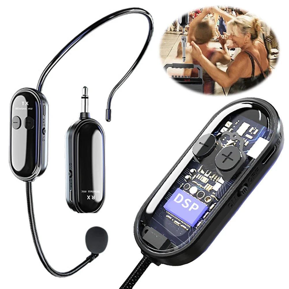 2.4G Wireless Headset & Handheld Microphone System – Long Range Wireless Microphone System Qme