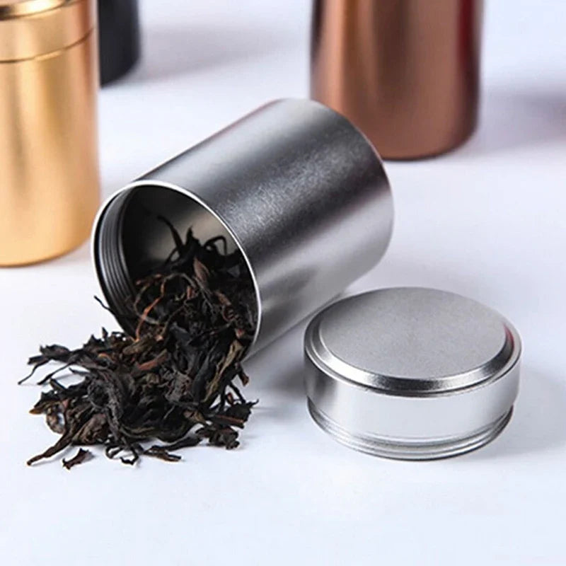 Silver Airtight Aluminum Herb Stash Container – 65×45mm Herb Storage Container Qme
