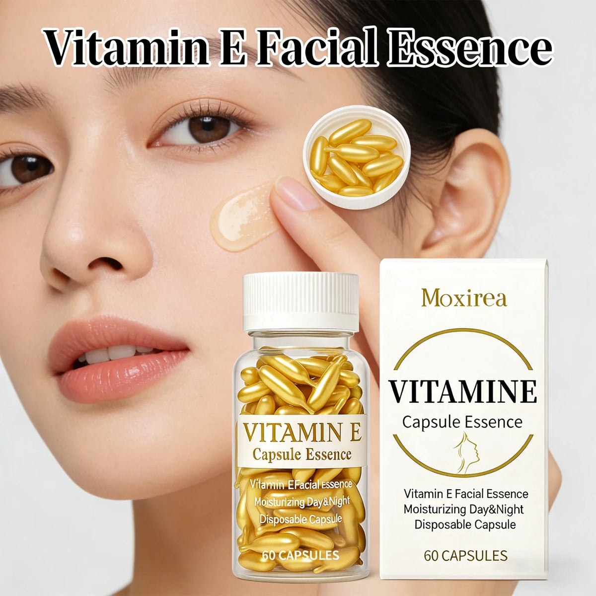 Vitamin E Face Serum Capsules – Hydration & Brightening | Qme Face Serum Capsules Qme