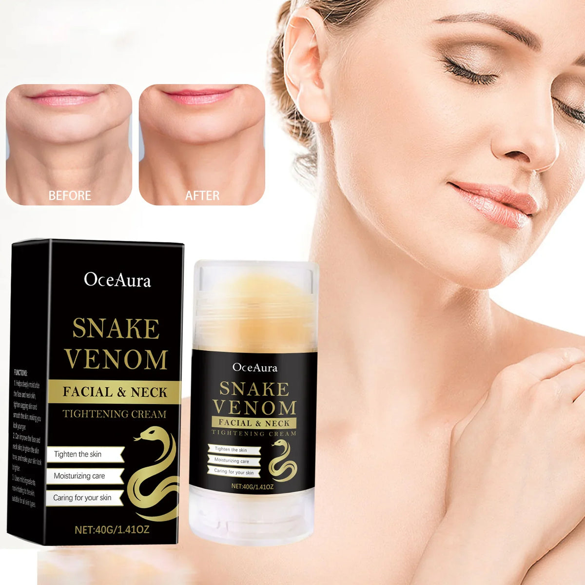 Snake Venom Neck & Face Firming Stick – Lifting Fine Line Care Neck Firming Stick Qme