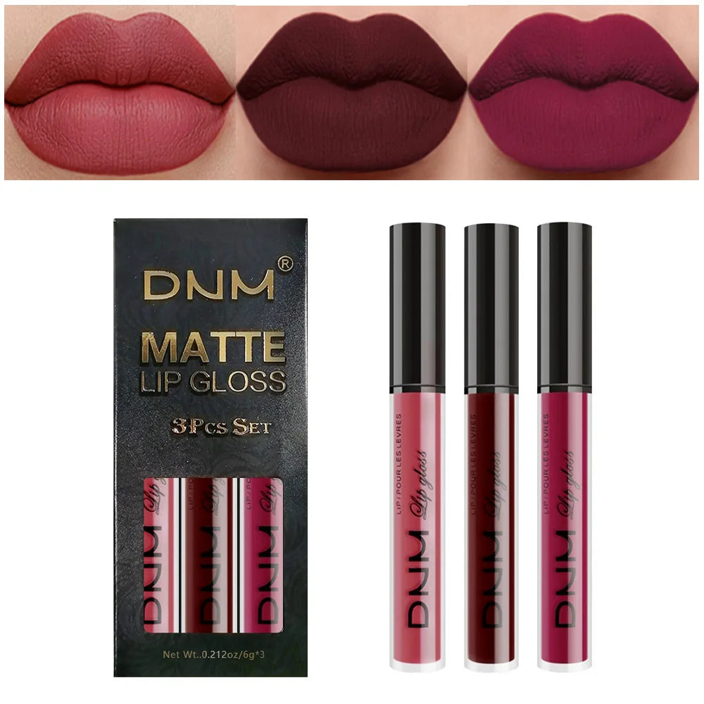 Waterproof Liquid Lipstick Set | Long-Lasting Matte Lip Color Liquid Lipstick Set Qme