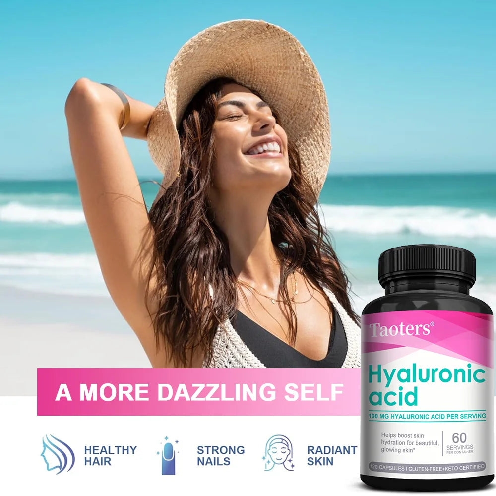 Hyaluronic Acid Capsules – Skin, Joint, Hair & Eye Support Wellness Supplement Qst