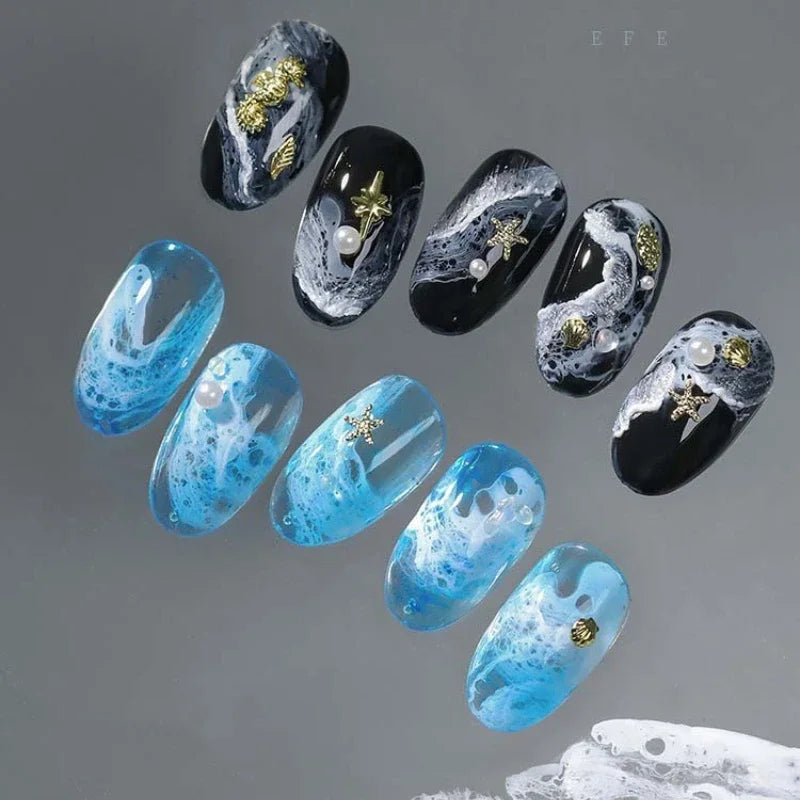 Sea Wave Blooming Gel Nail Polish | Halo Dye Effect, 8 Colors Blooming Gel Polish Qme