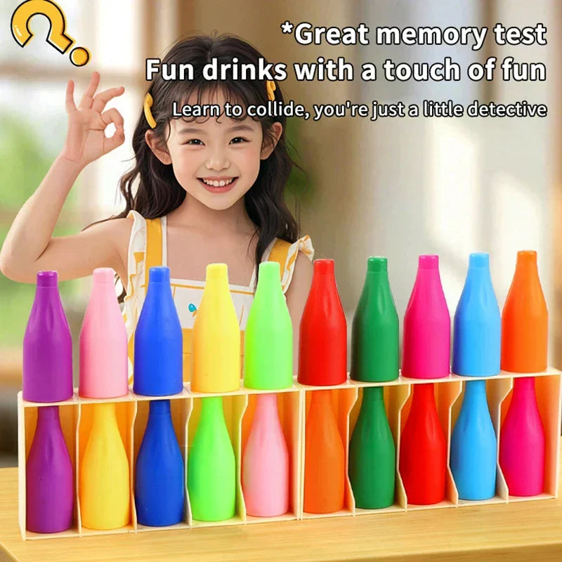 Kids Beverage Color Match Toy – Memory & Guessing Puzzle Game Kids Matching Puzzle Toy Qme