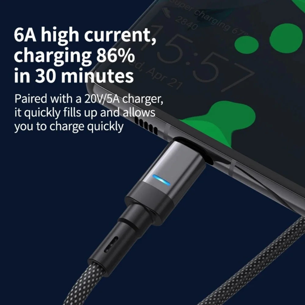 100W USB-C Fast Charging Cable | Nylon Braided | Qme USB-C Charging Cable Qme