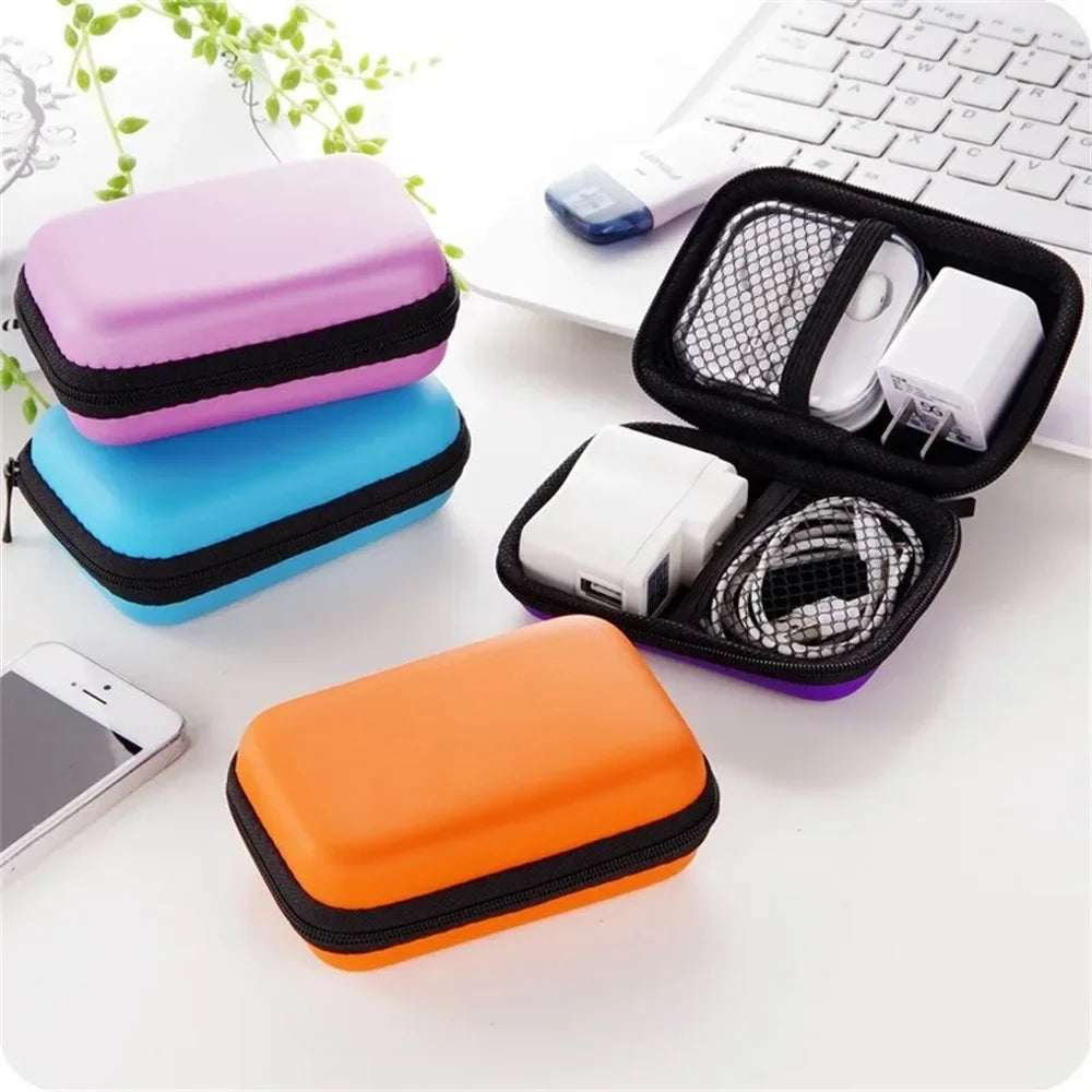 EVA Zipper Storage Bag for Earphones, Cables & USB Accessories Electronics Accessories Bag Qme