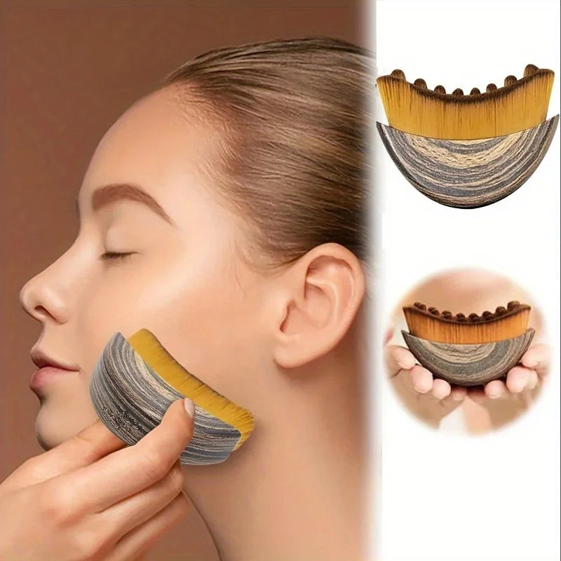 Ergonomic Face & Body Massage Brush – Skin Contouring Tool Body Massage Brush Qme