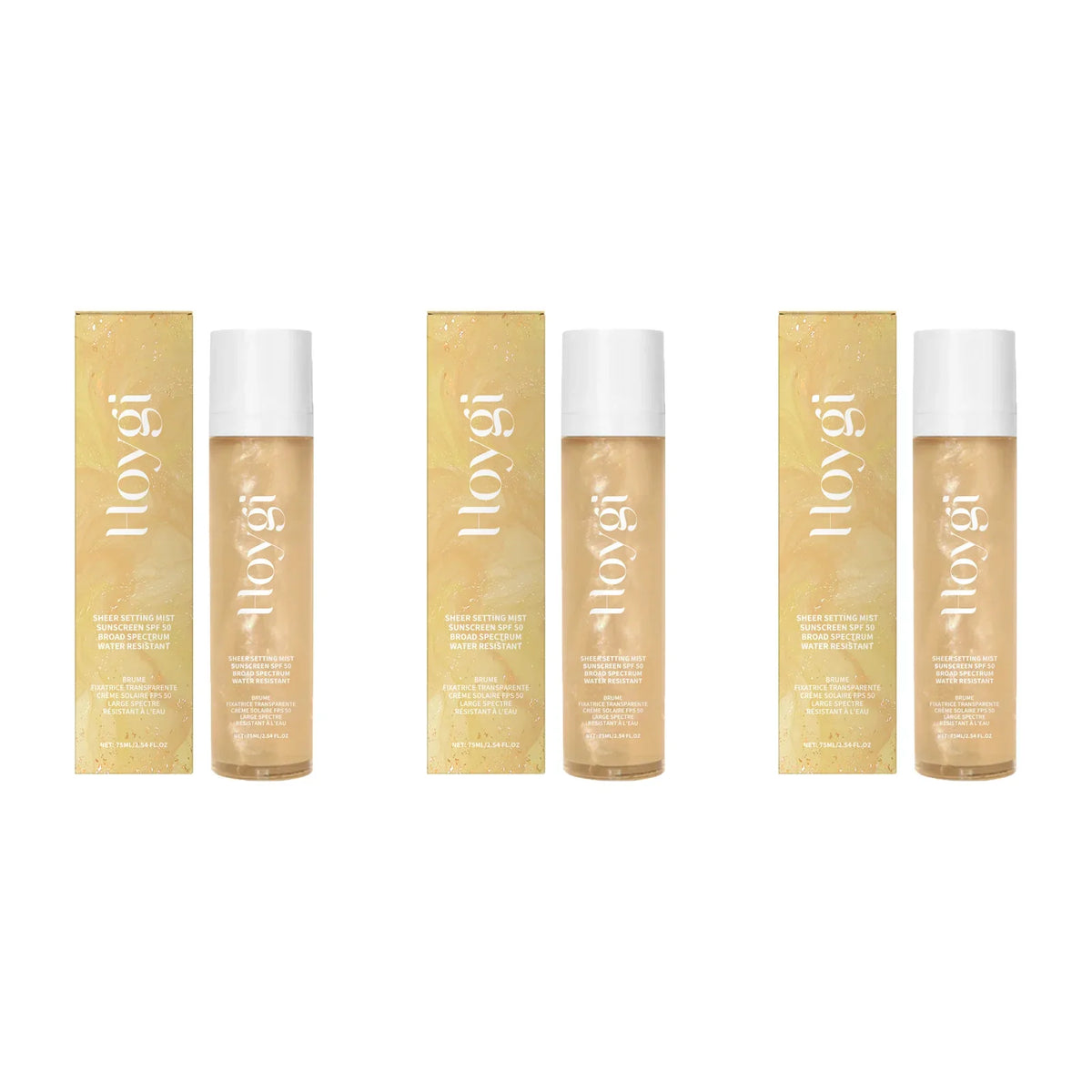SPF 50+ Makeup Setting Spray – Oil Control & UV Protection Makeup Setting Spray Qme 3 x 75ml Boxed