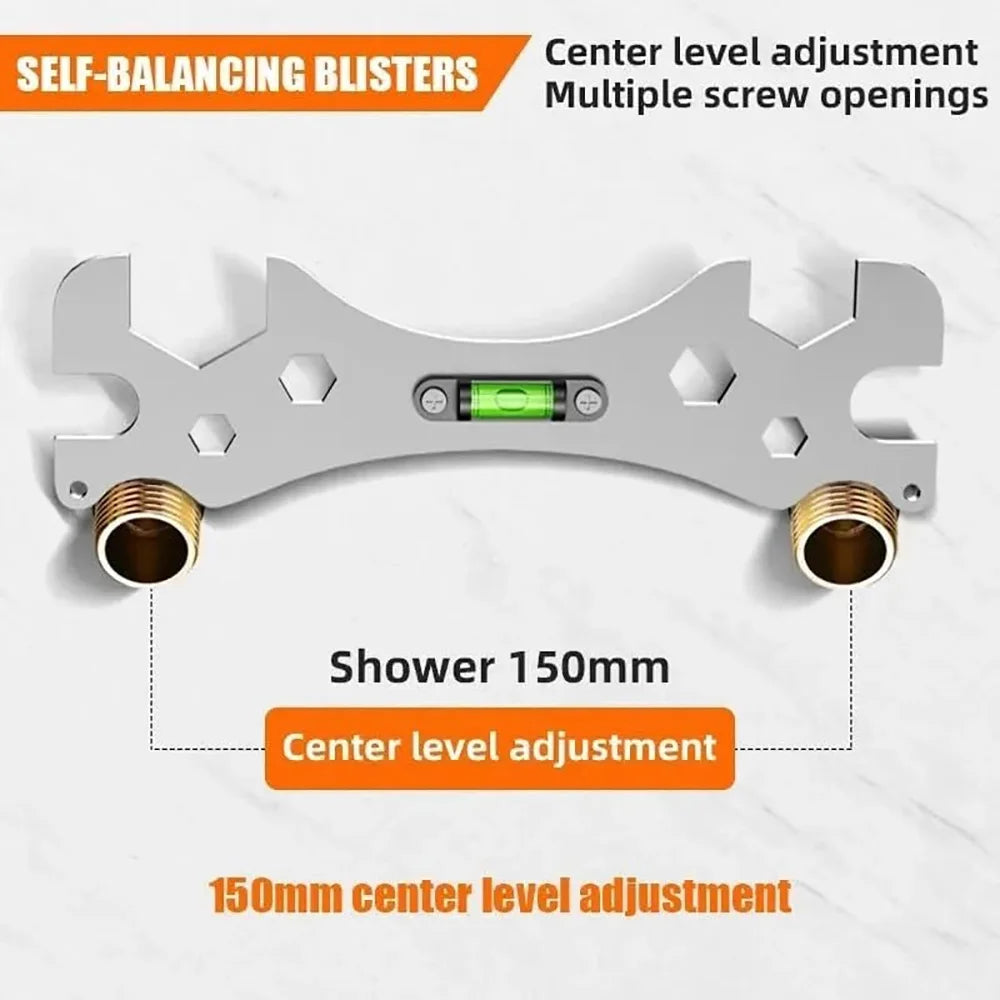 Shower Faucet Wrench with Spirit Level | Stainless Steel Tool Plumbing Wrench Qme