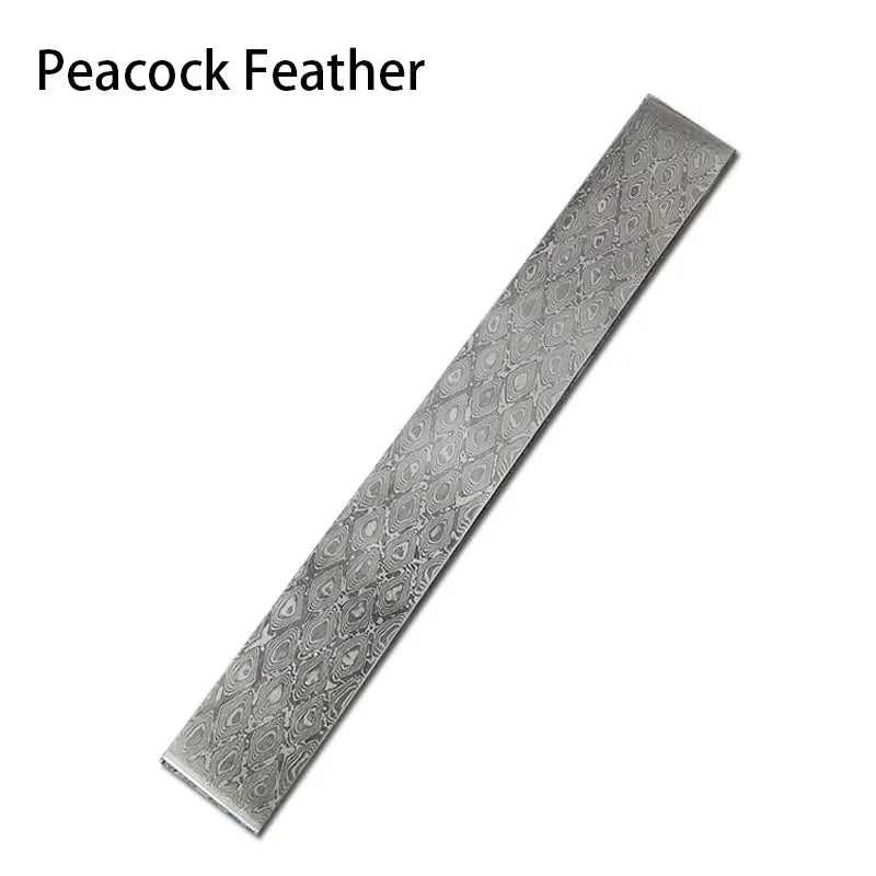 Damascus Steel Knife Billet 200x30x3mm – DIY Blade Making Bar Knife Making Billet Qst Peacock 200x30x3mm