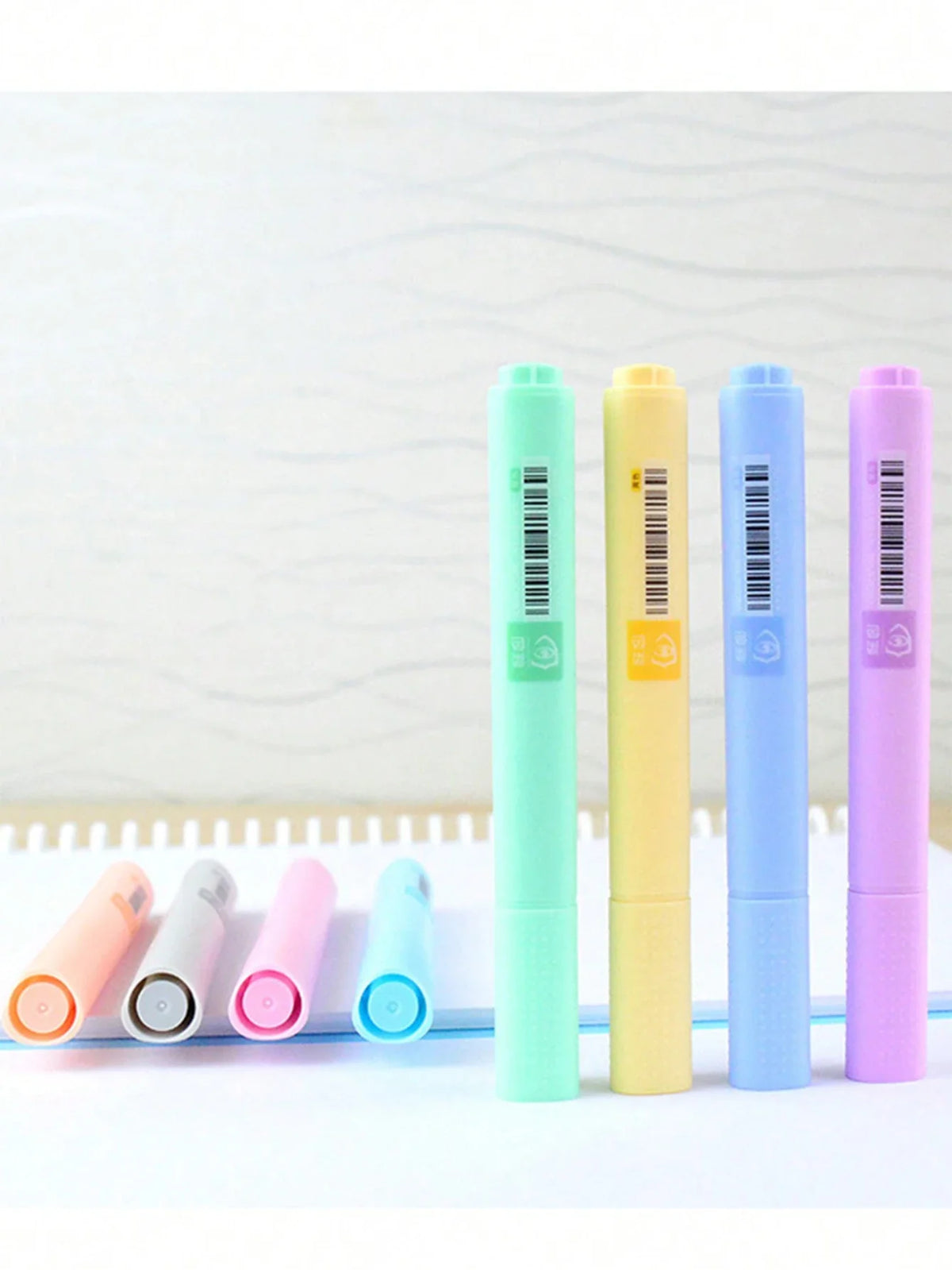 8 Macaron Highlighter Pens Slanted Tip – Pastel Color Set Highlighter Pen Set Qme