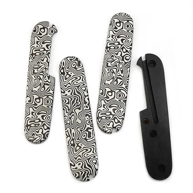 Titanium Scales for 91mm Swiss Army Knife – DIY Custom Parts Knife Handle Scales Qst
