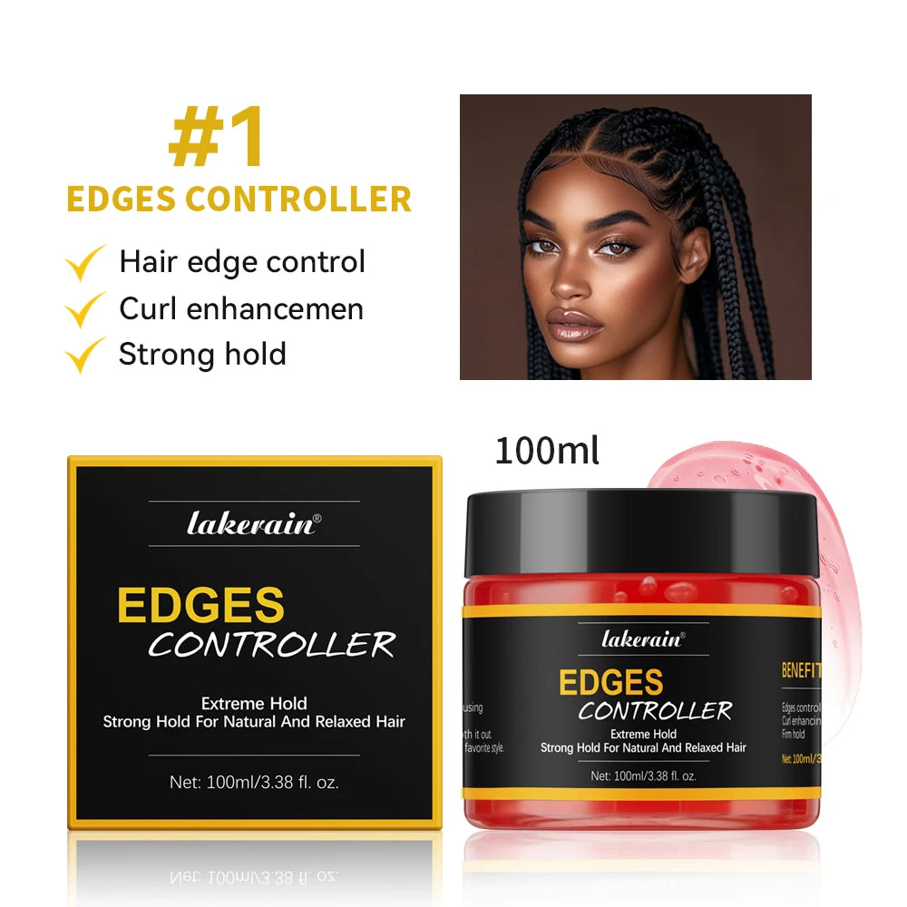 Lakerain Edge Control Hair Gel – Strong Hold, Non-Greasy 100ml Edge Control Gel Qst Default Title